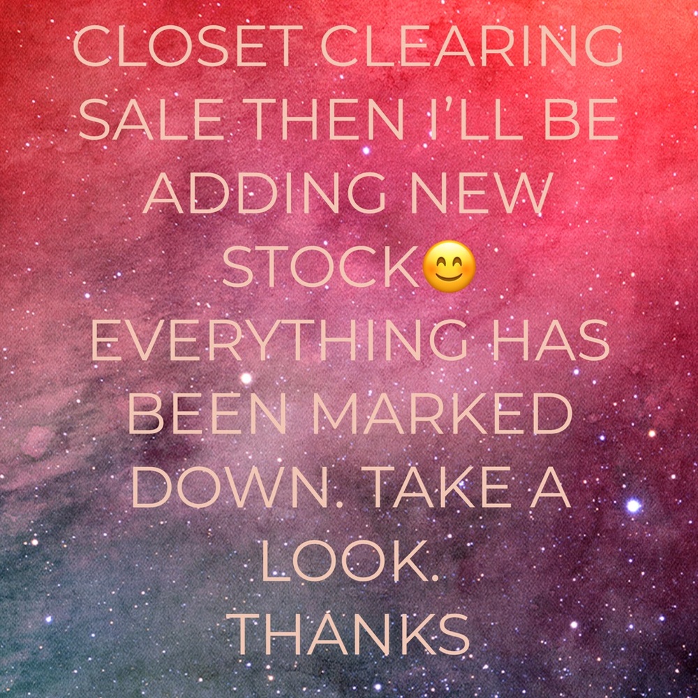Closet clearing sale